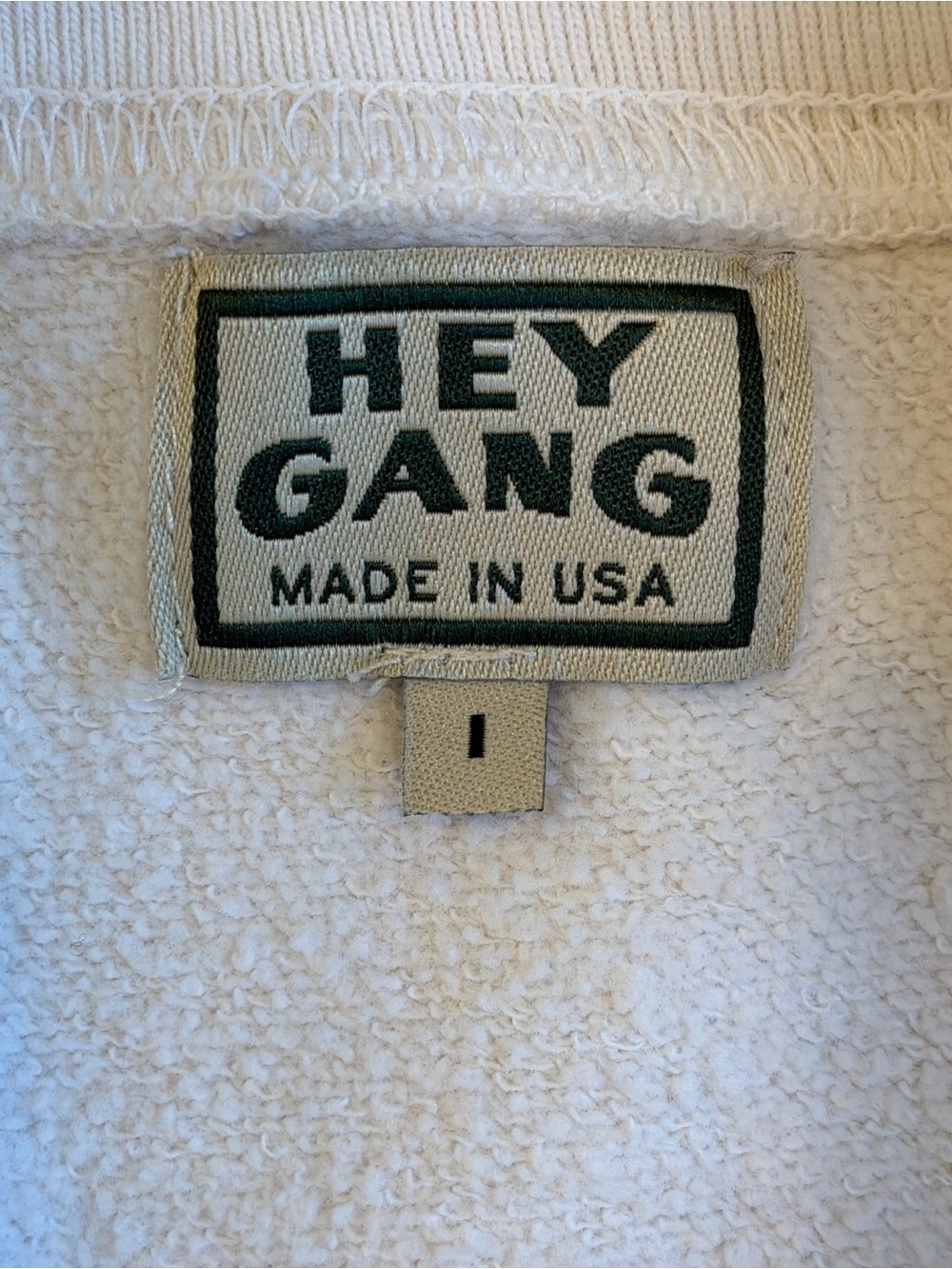 HEY GANG Natural Boxy Sweatshirt - Picture 6 of 6